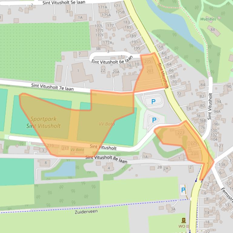 Kaart van postcodegebied 9674AL.