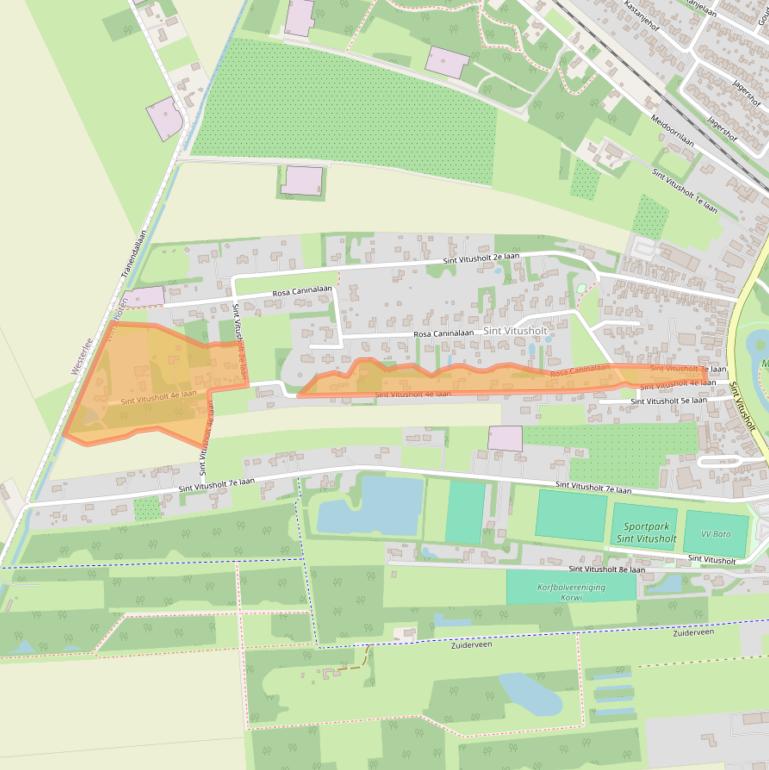 Kaart van postcodegebied 9674AS.
