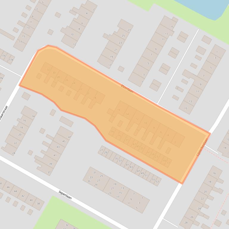 Kaart van postcodegebied 9674BR.