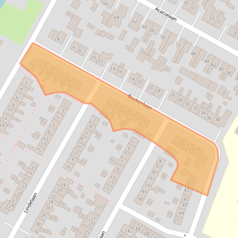 Kaart van postcodegebied 9674CA.