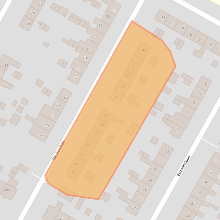 Kaart van postcodegebied 9674CD.