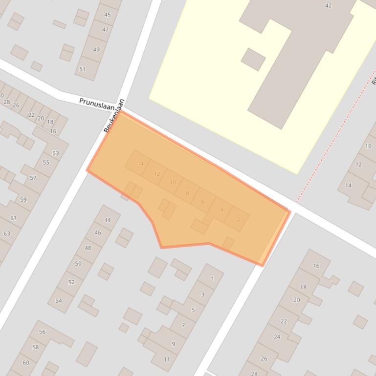 Kaart van postcodegebied 9674CJ.