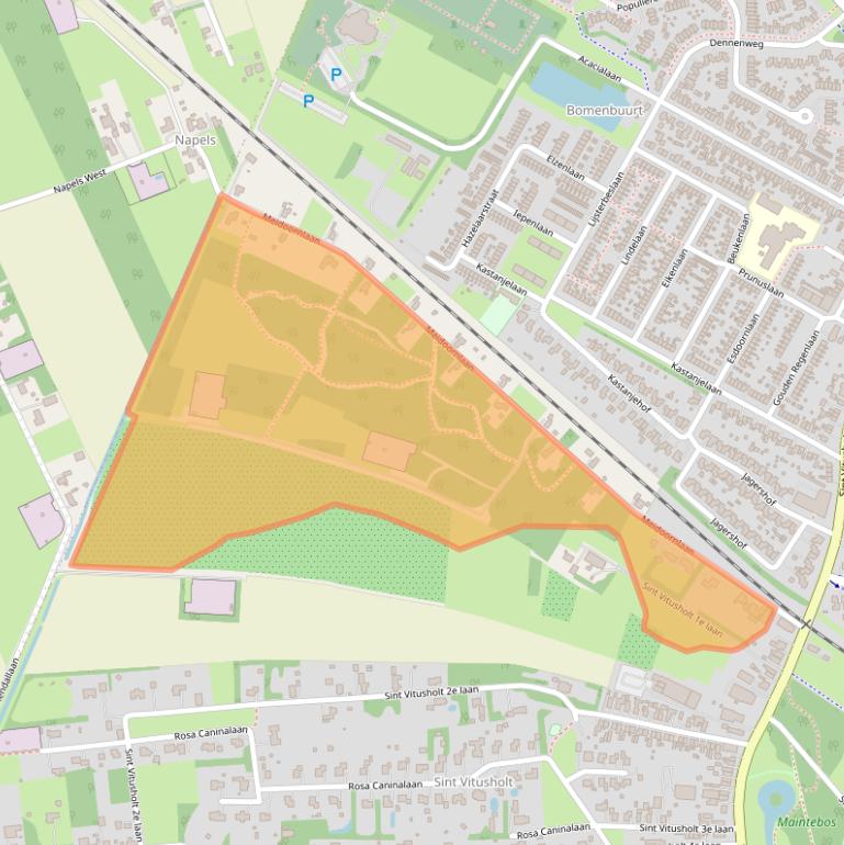 Kaart van postcodegebied 9674EB.