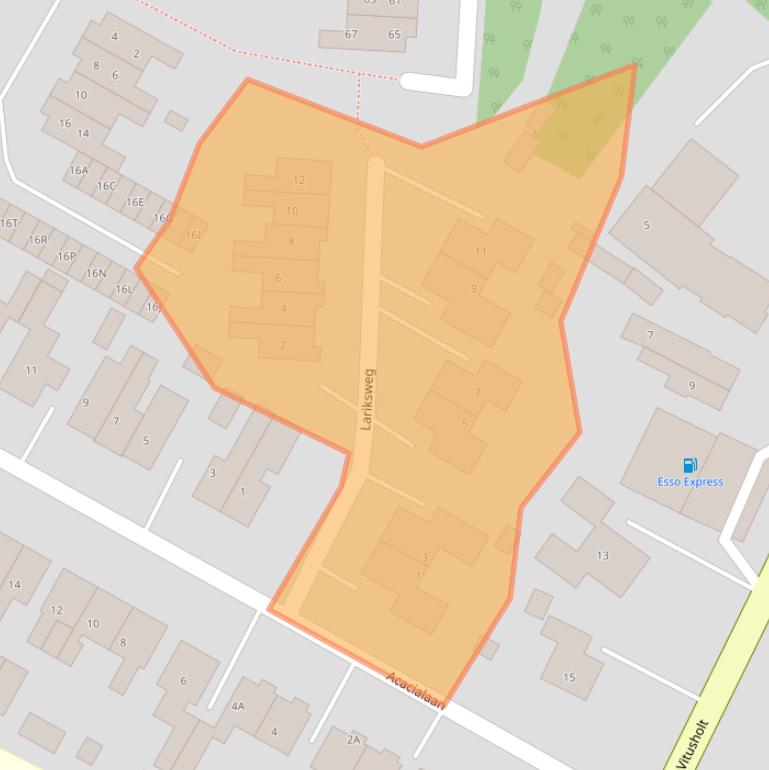 Kaart van postcodegebied 9674JA.