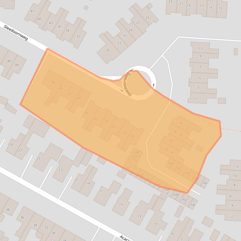 Kaart van postcodegebied 9674JG.