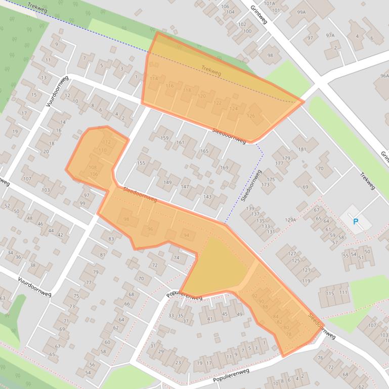 Kaart van postcodegebied 9674JK.