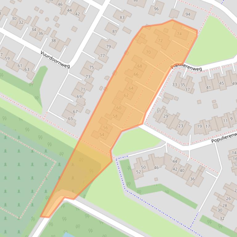 Kaart van postcodegebied 9674JP.