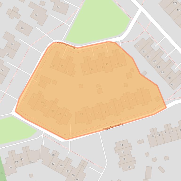 Kaart van postcodegebied 9674JR.