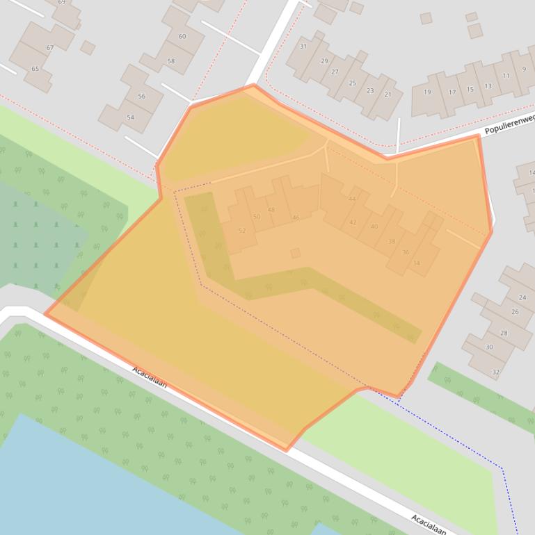 Kaart van postcodegebied 9674JT.