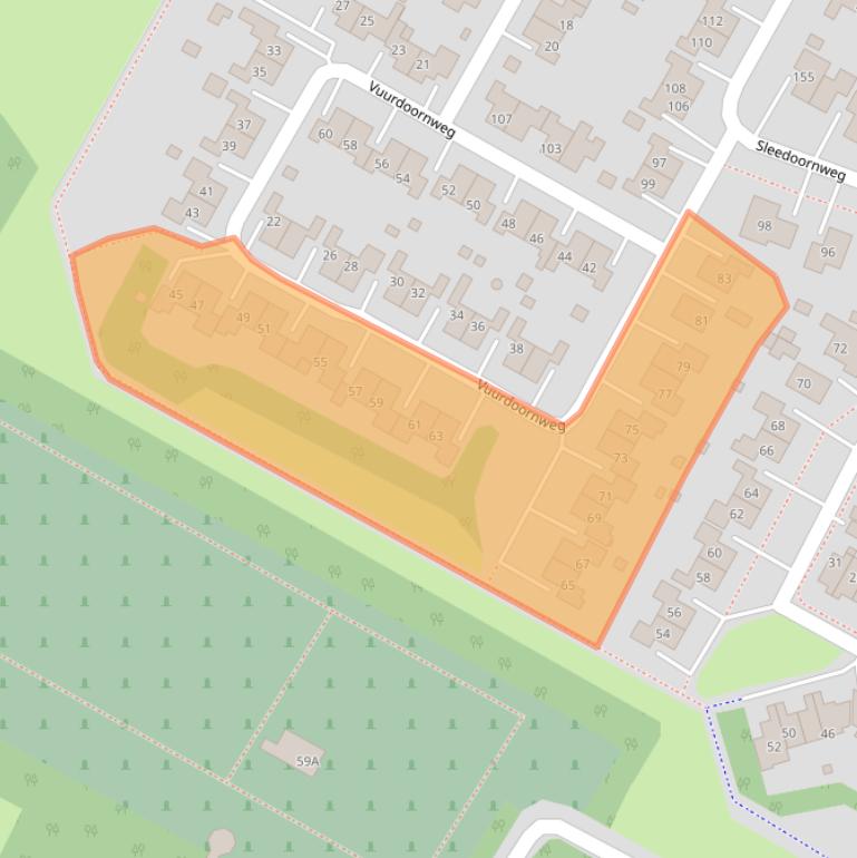 Kaart van postcodegebied 9674KD.