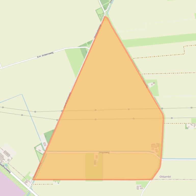 Kaart van postcodegebied 9674TC.