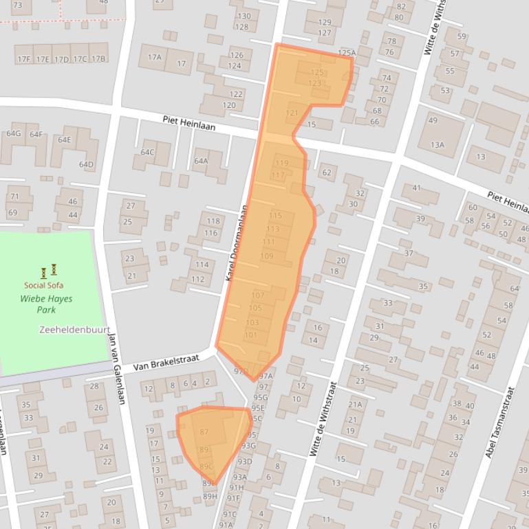 Kaart van postcodegebied 9675CD.