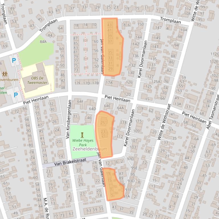 Kaart van postcodegebied 9675CL.