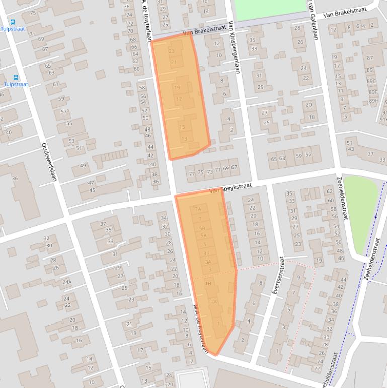 Kaart van postcodegebied 9675EA.