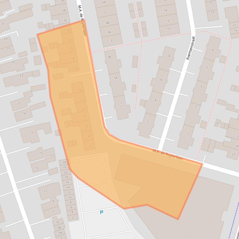 Kaart van postcodegebied 9675ED.