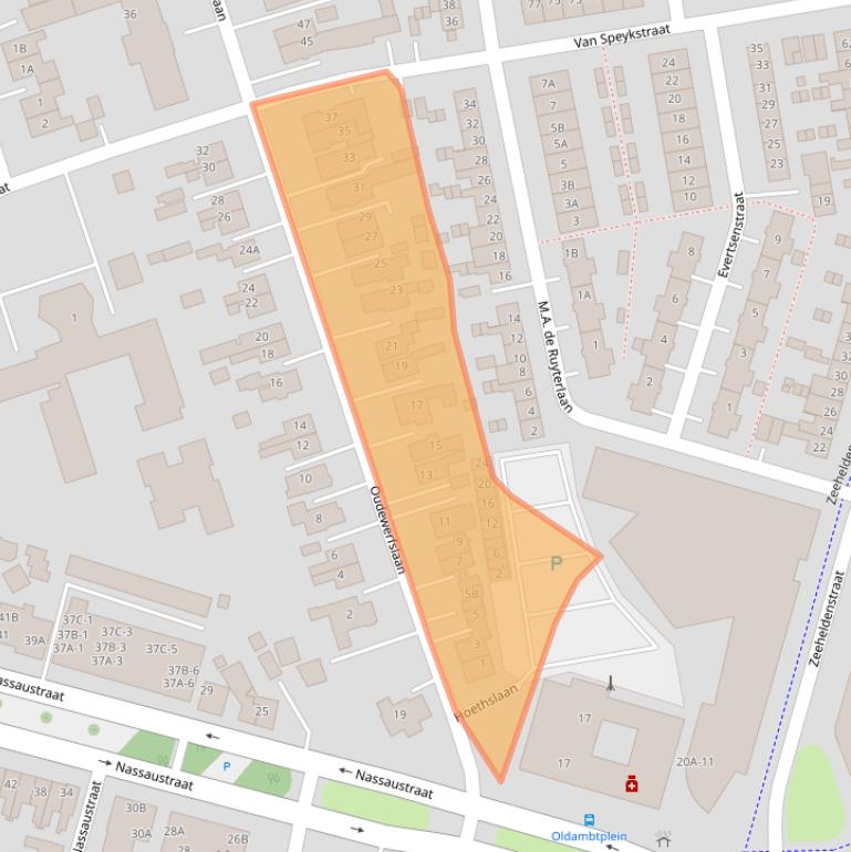 Kaart van postcodegebied 9675EP.