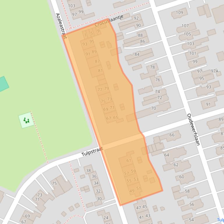 Kaart van postcodegebied 9675GC.