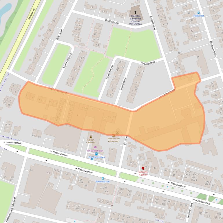 Kaart van postcodegebied 9675GP.