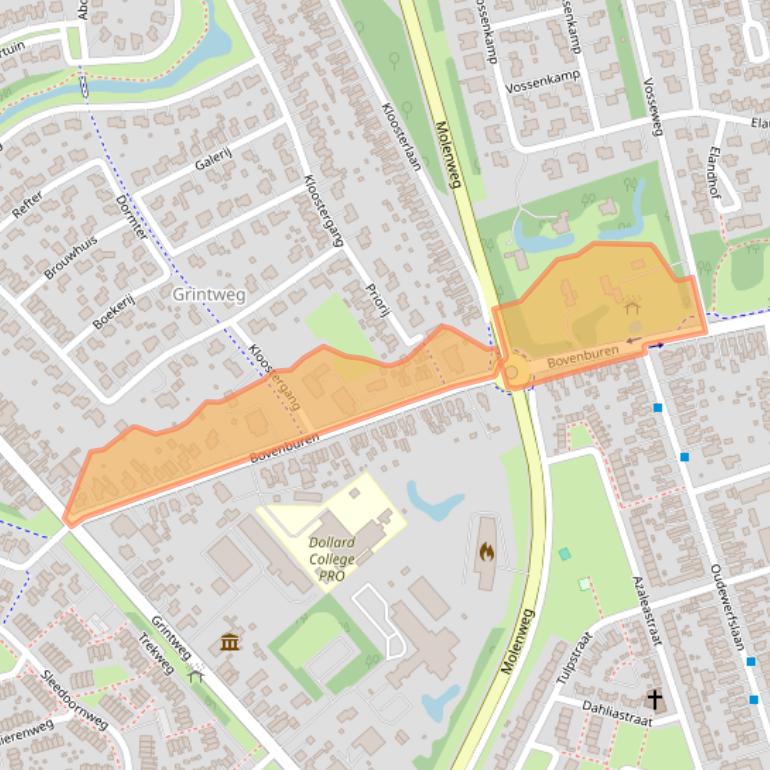 Kaart van postcodegebied 9675HG.