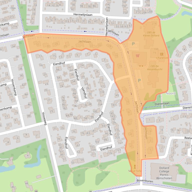 Kaart van postcodegebied 9675JA.