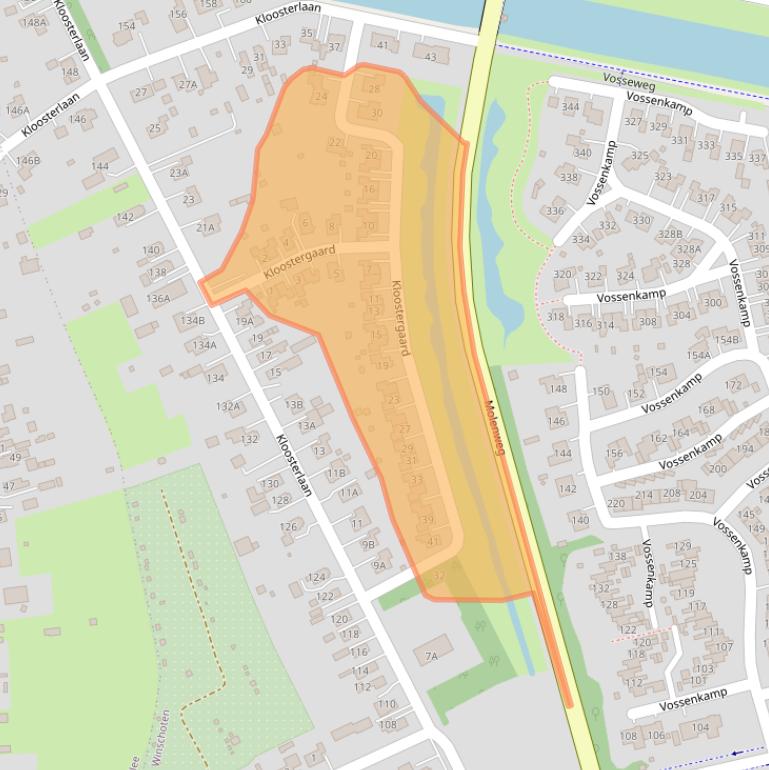 Kaart van postcodegebied 9675JB.