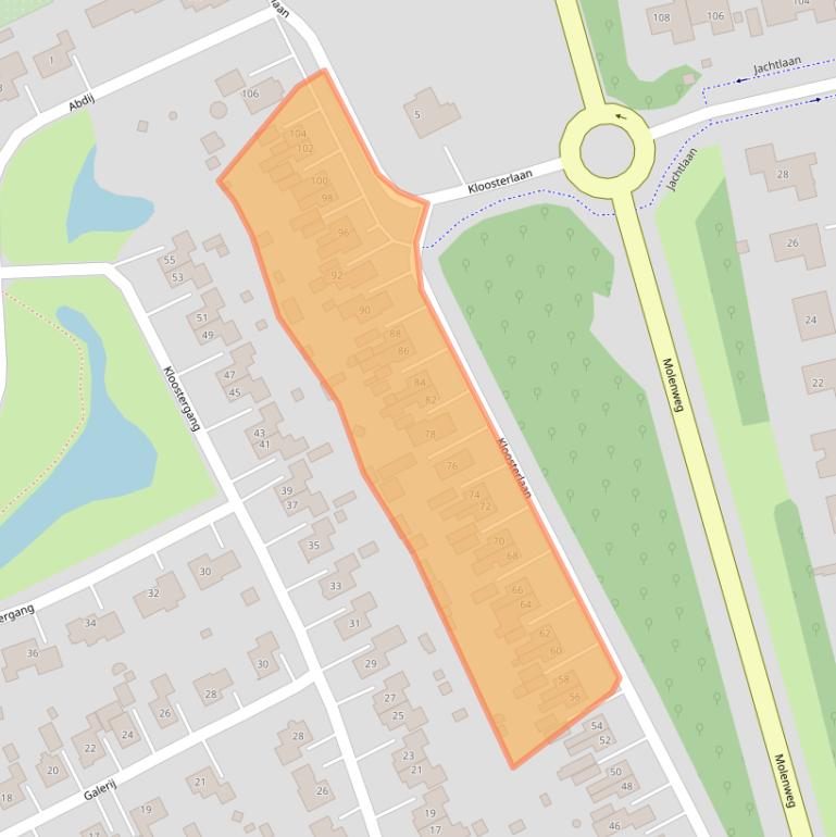 Kaart van postcodegebied 9675JN.