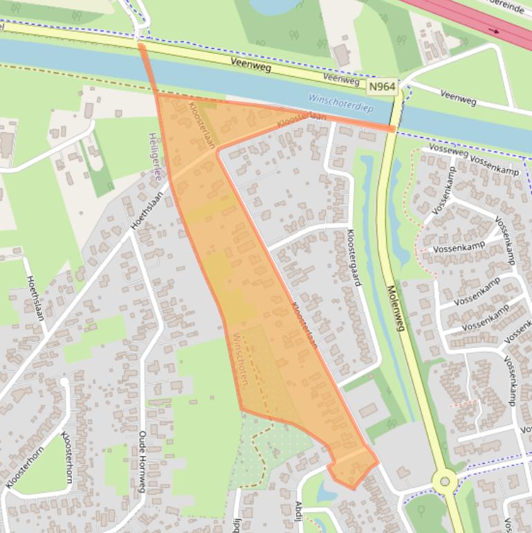 Kaart van postcodegebied 9675JP.