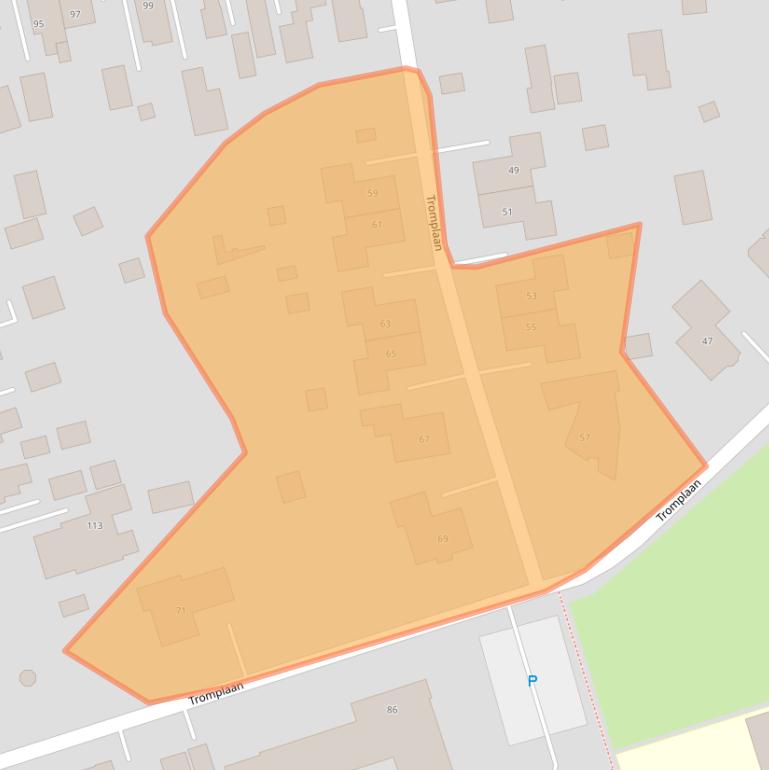 Kaart van postcodegebied 9675JT.