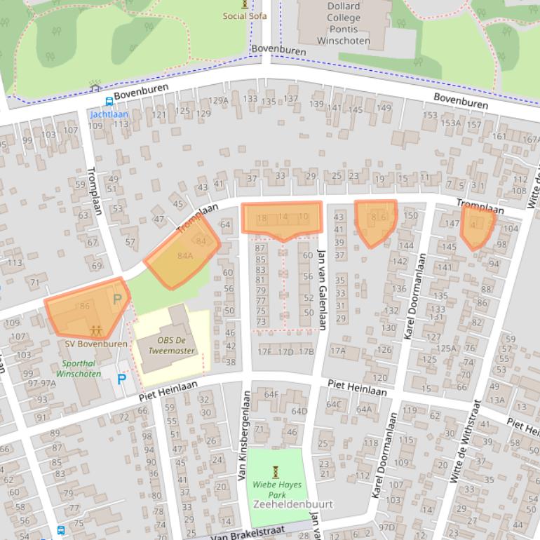 Kaart van postcodegebied 9675JW.