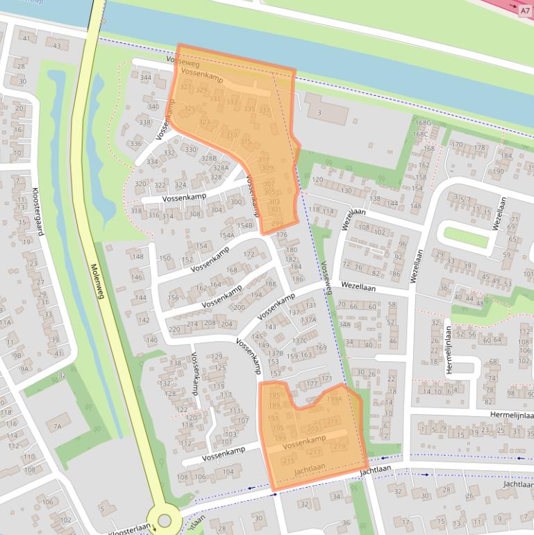 Kaart van postcodegebied 9675KG.