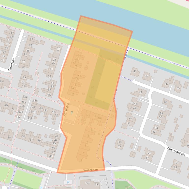 Kaart van postcodegebied 9675LP.