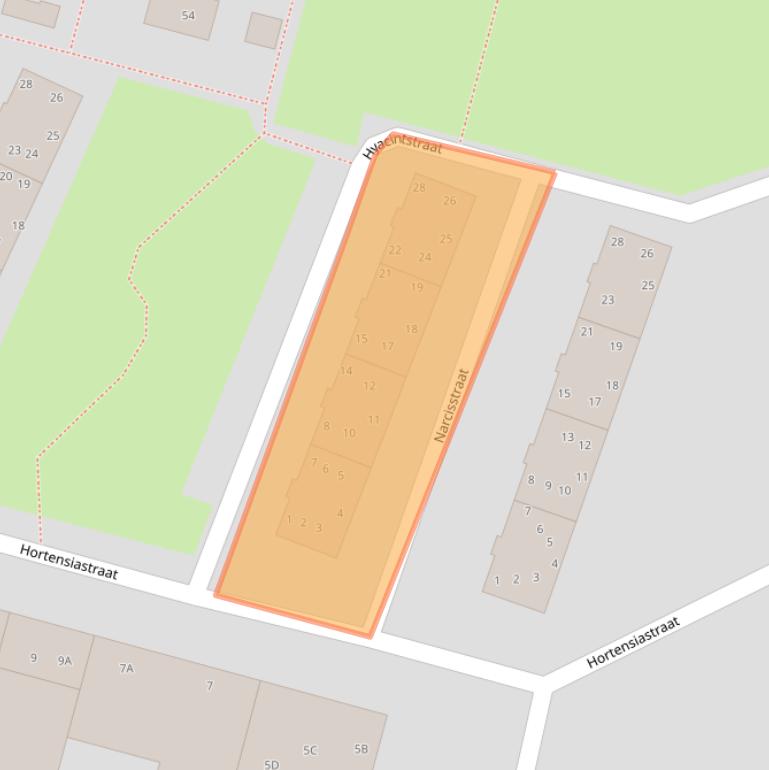 Kaart van postcodegebied 9675MB.