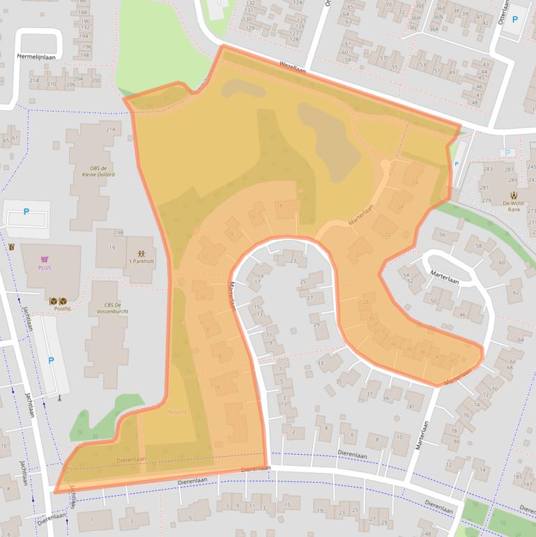 Kaart van postcodegebied 9675PJ.