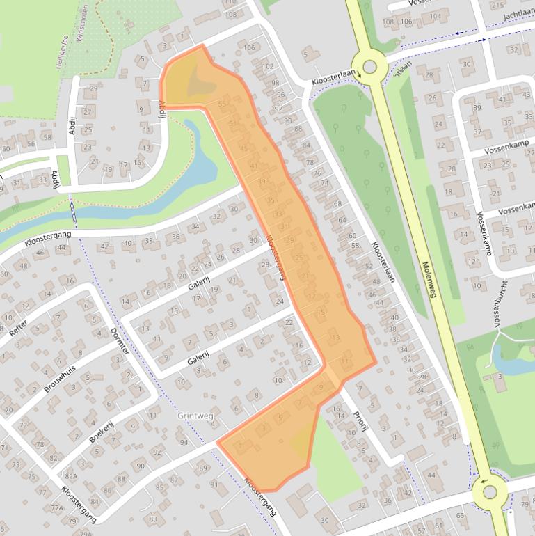 Kaart van postcodegebied 9675RG.