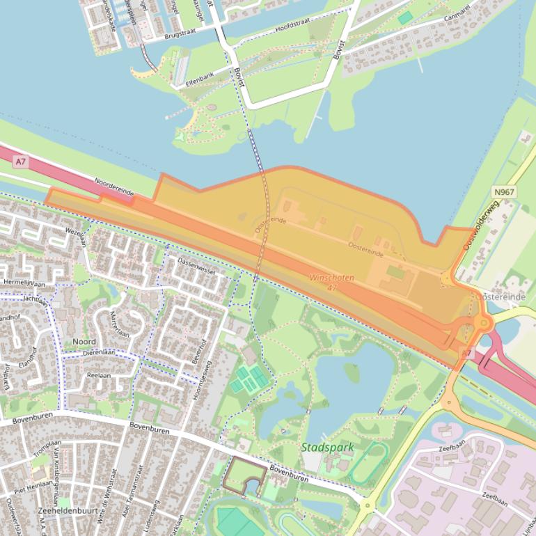 Kaart van postcodegebied 9675TA.