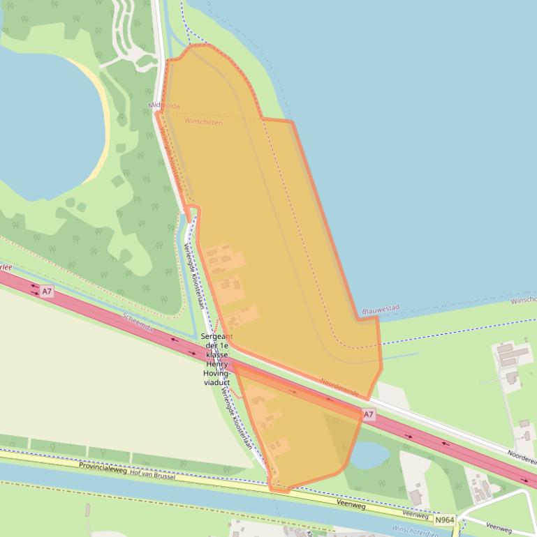 Kaart van postcodegebied 9675TV.