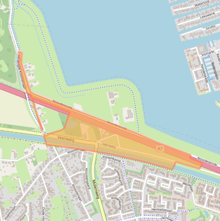 Kaart van postcodegebied 9675TZ.