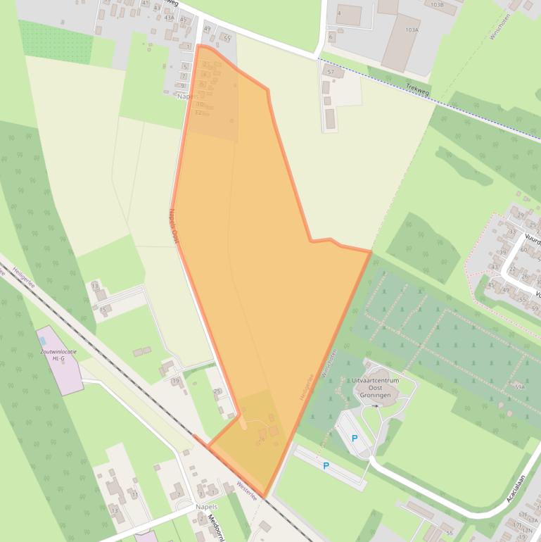 Kaart van postcodegebied 9677RK.