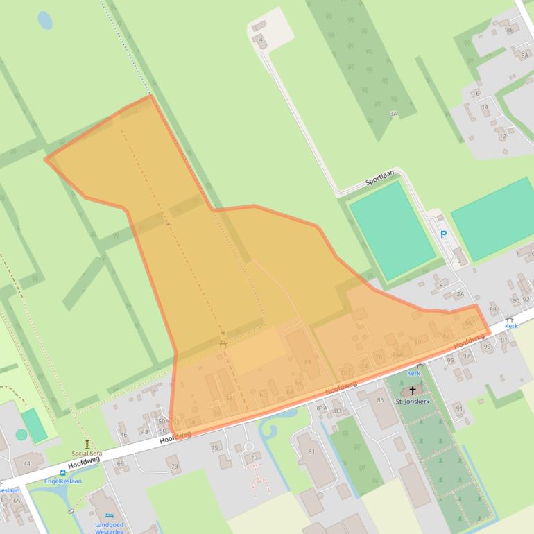 Kaart van postcodegebied 9678PN.