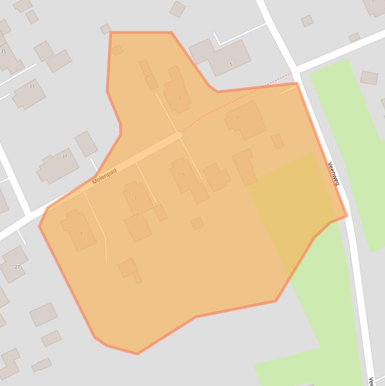 Kaart van postcodegebied 9678RE.