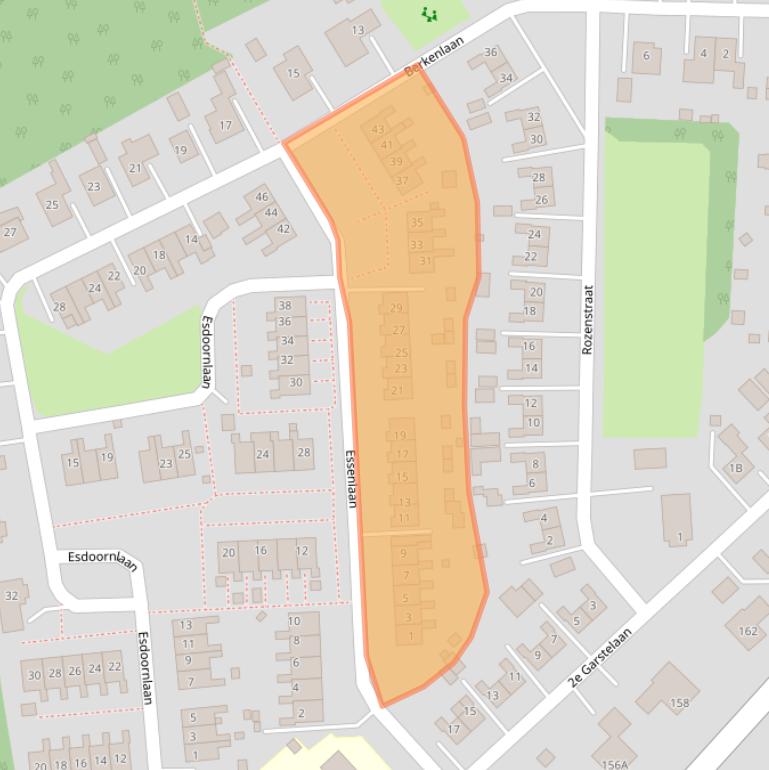 Kaart van postcodegebied 9678RX.