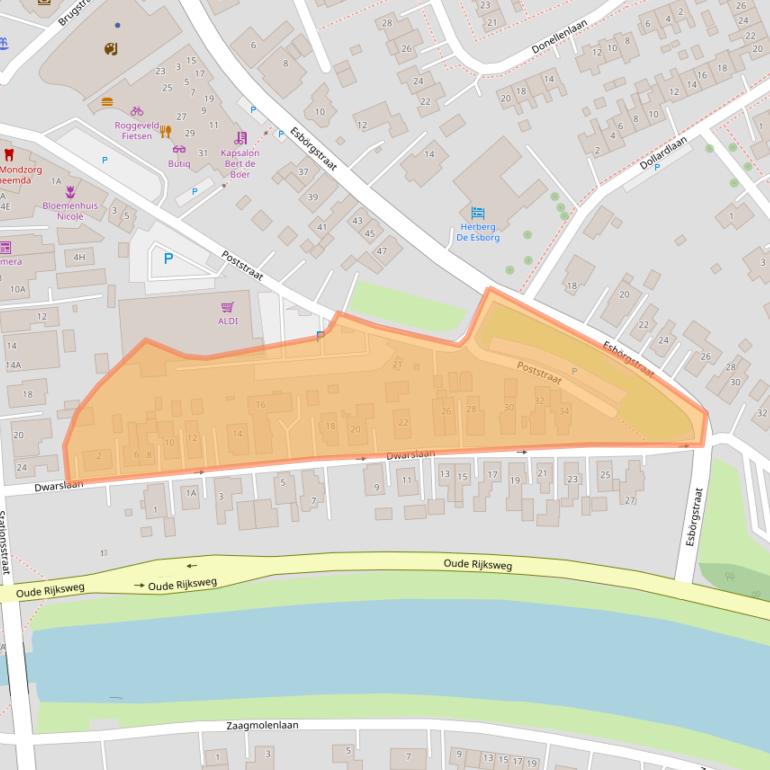 Kaart van postcodegebied 9679AC.