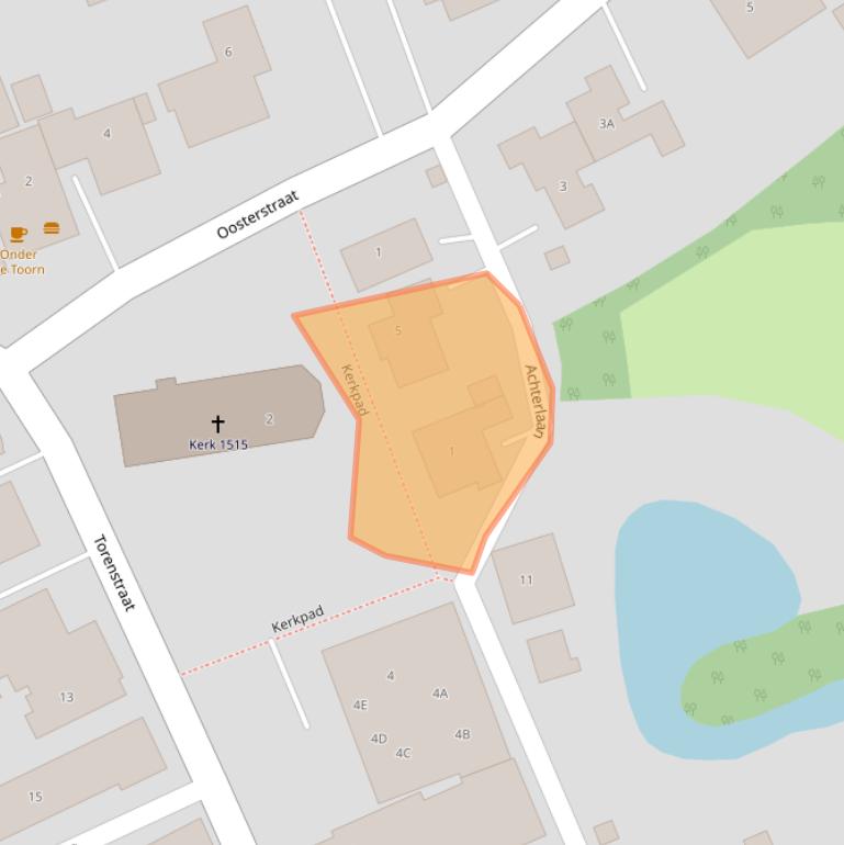 Kaart van postcodegebied 9679BE.