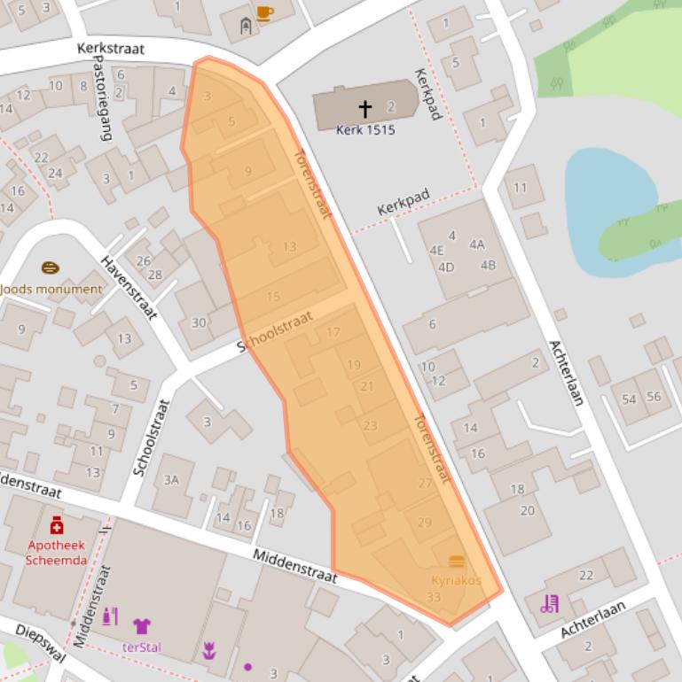 Kaart van postcodegebied 9679BN.