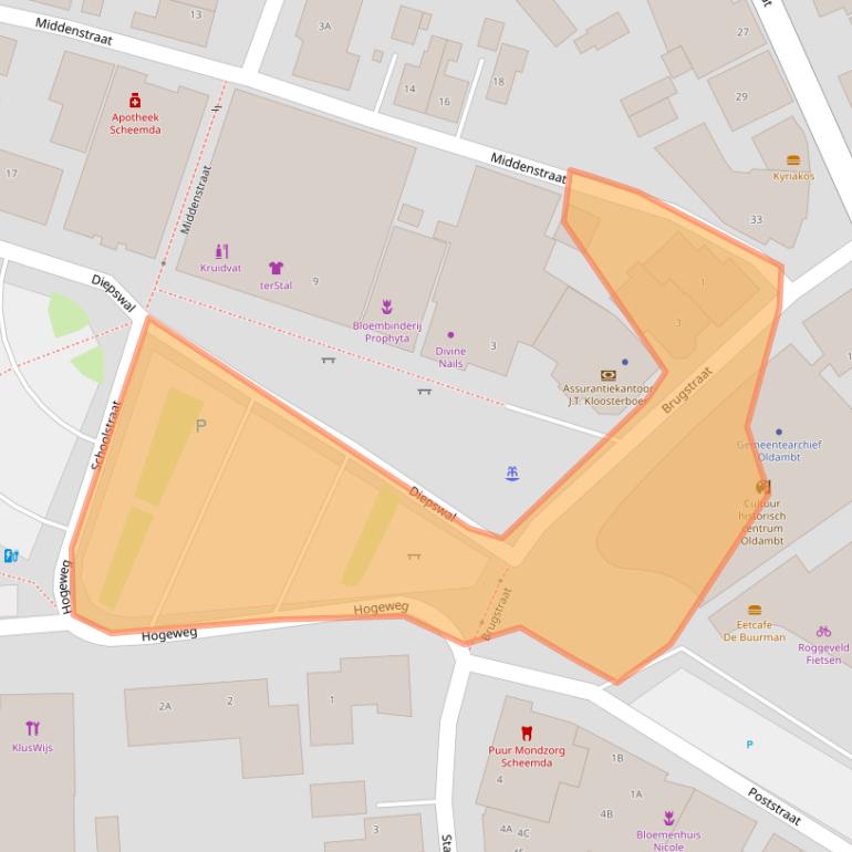 Kaart van postcodegebied 9679BR.