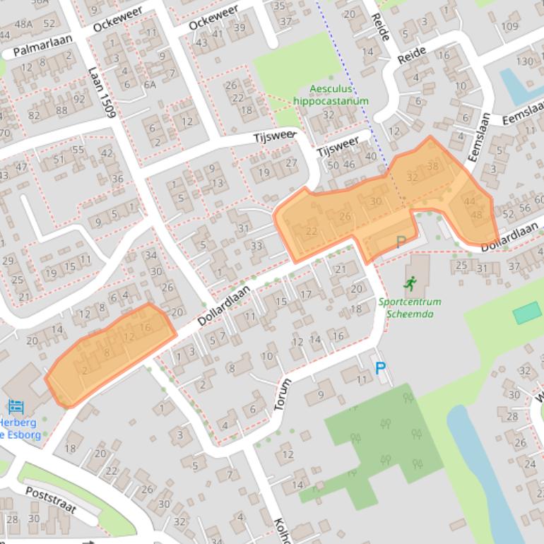 Kaart van postcodegebied 9679CB.