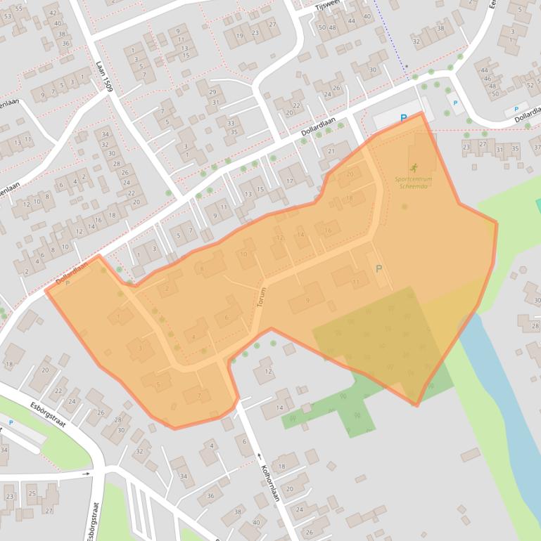 Kaart van postcodegebied 9679CL.