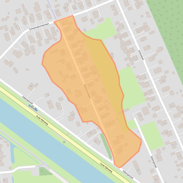 Kaart van postcodegebied 9679CR.