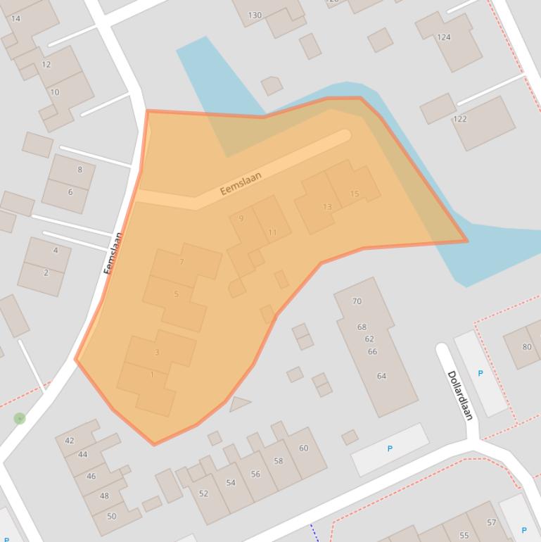Kaart van postcodegebied 9679DE.