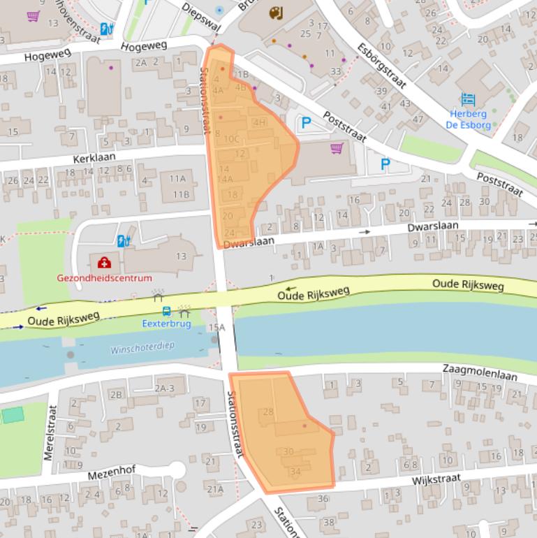 Kaart van postcodegebied 9679ED.